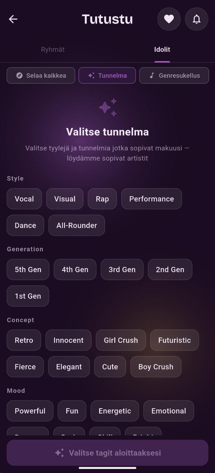 Tag-suodatin: vibe match